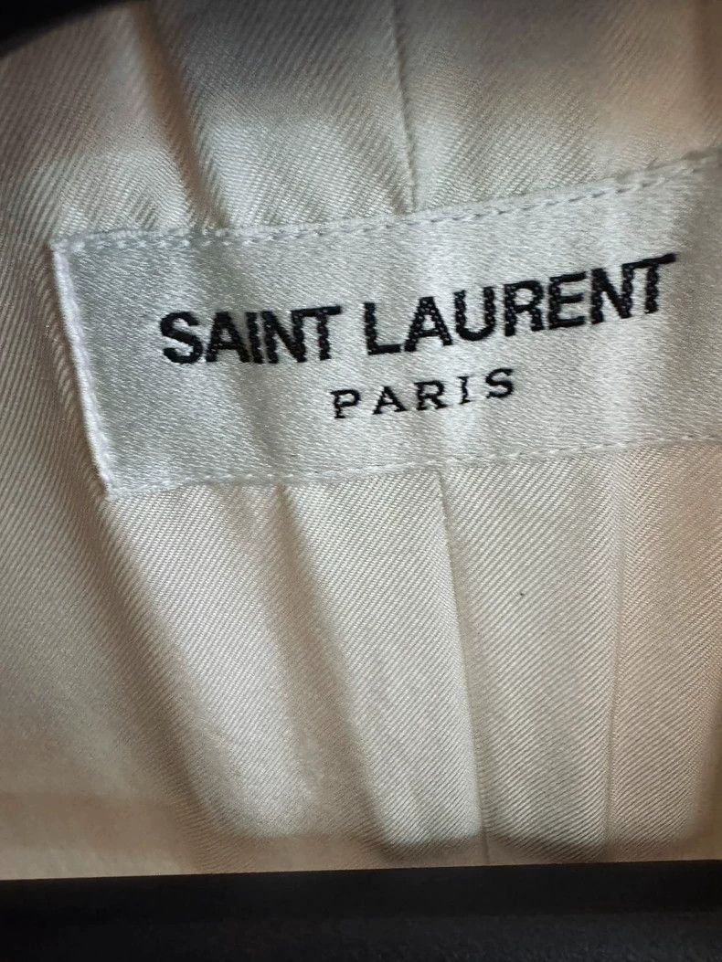 Saint Laurent Double-Breasted White Blazer