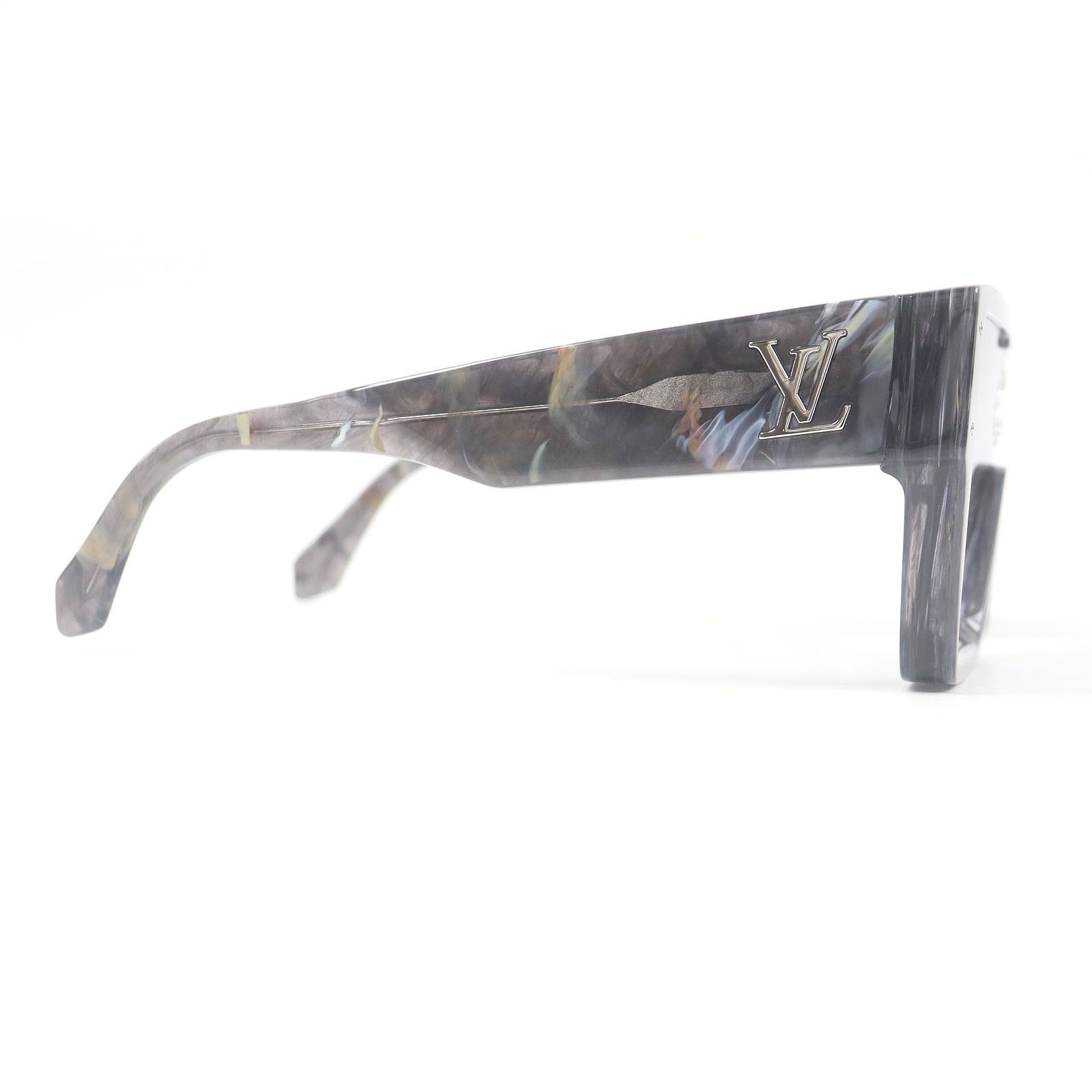 Louis Vuitton Louis Vuitton Louis Vuitton Cyclone Marble Pattern Sunglasses Plastic Sunglasses Z1789E DUTY FREE for USA Size ONE SIZE - 5 Thumbnail