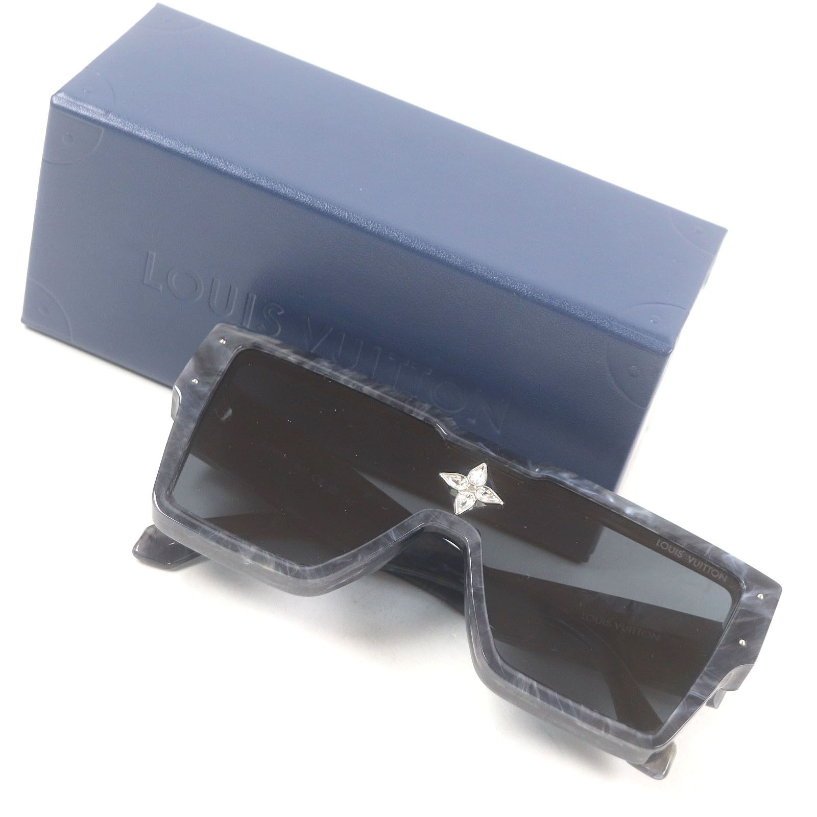 Louis Vuitton Louis Vuitton Louis Vuitton Cyclone Marble Pattern Sunglasses Plastic Sunglasses Z1789E DUTY FREE for USA Size ONE SIZE - 2 Thumbnail