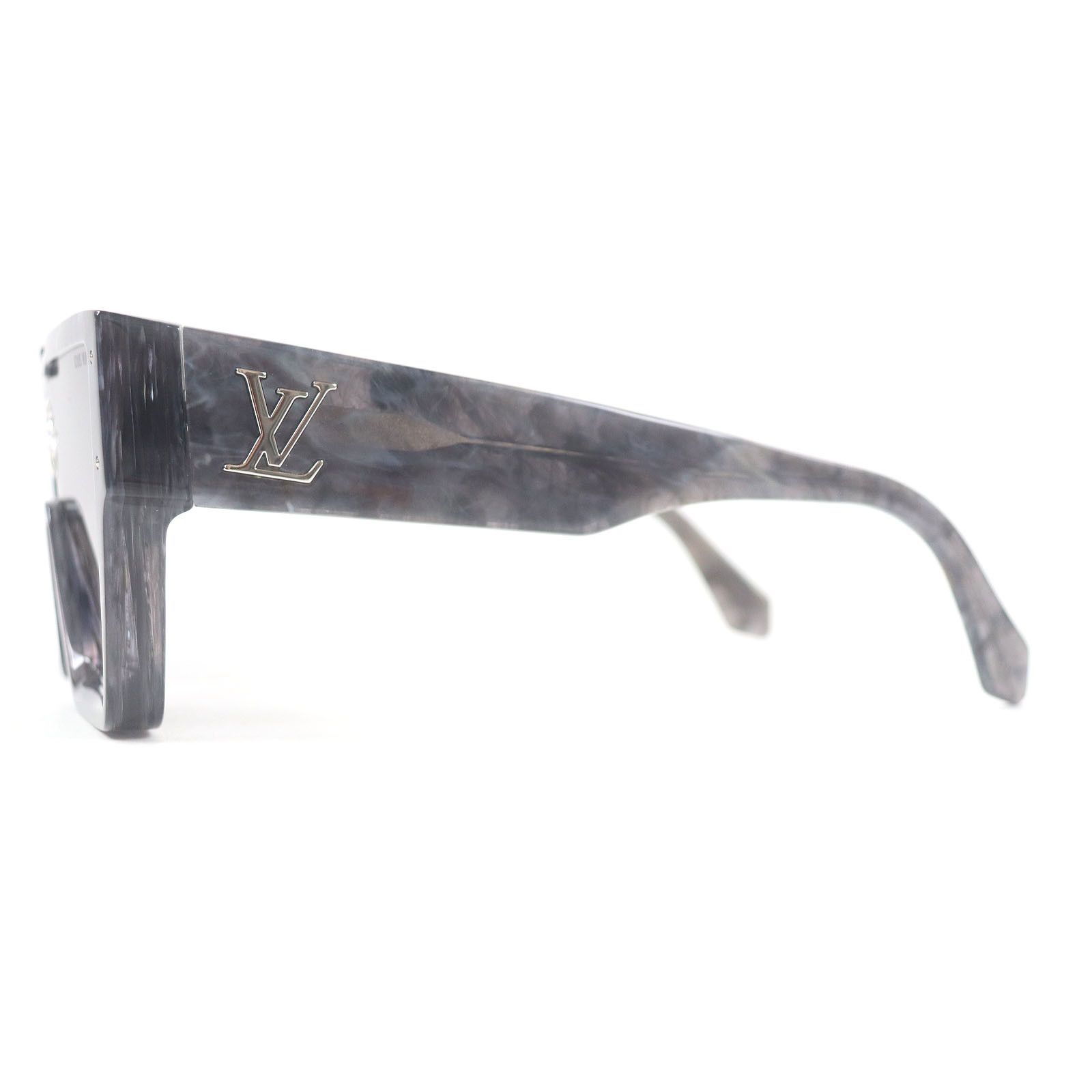 Louis Vuitton Louis Vuitton Louis Vuitton Cyclone Marble Pattern Sunglasses Plastic Sunglasses Z1789E DUTY FREE for USA Size ONE SIZE - 4 Thumbnail