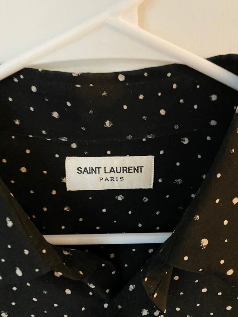 Saint Laurent Paris Lightweight Polka Dot Button-Up Shirt Size US M / EU 48-50 / 2 - 3 Thumbnail