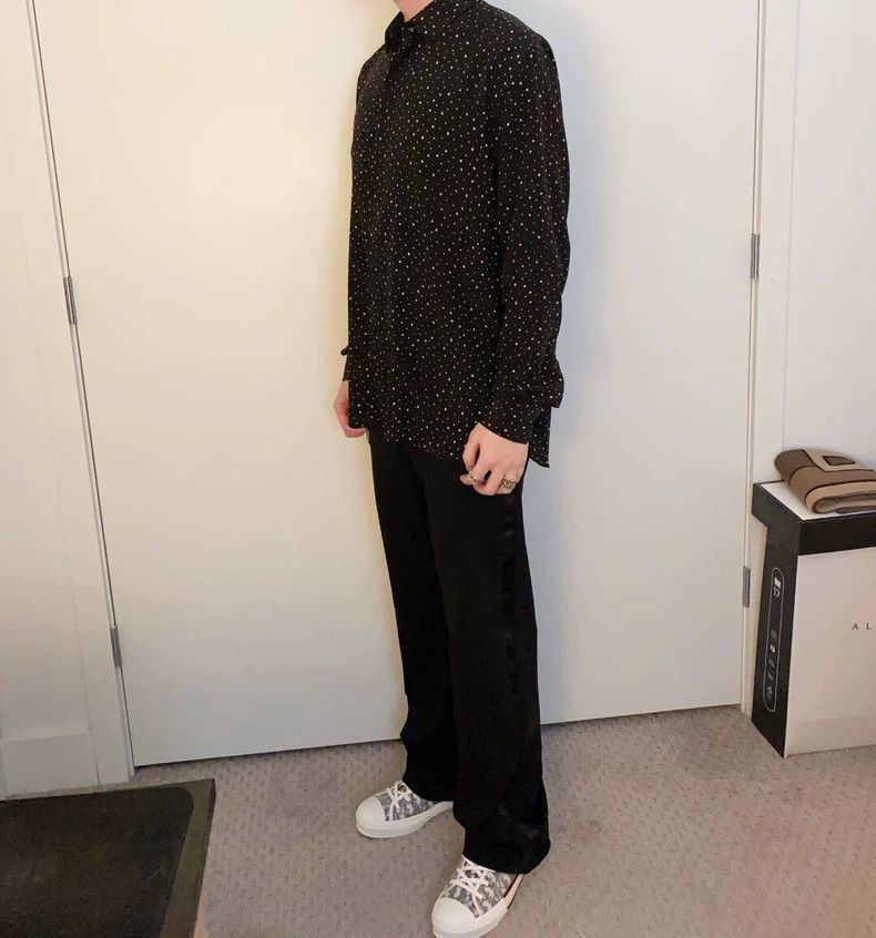Saint Laurent Paris Lightweight Polka Dot Button-Up Shirt Size US M / EU 48-50 / 2 - 6 Thumbnail