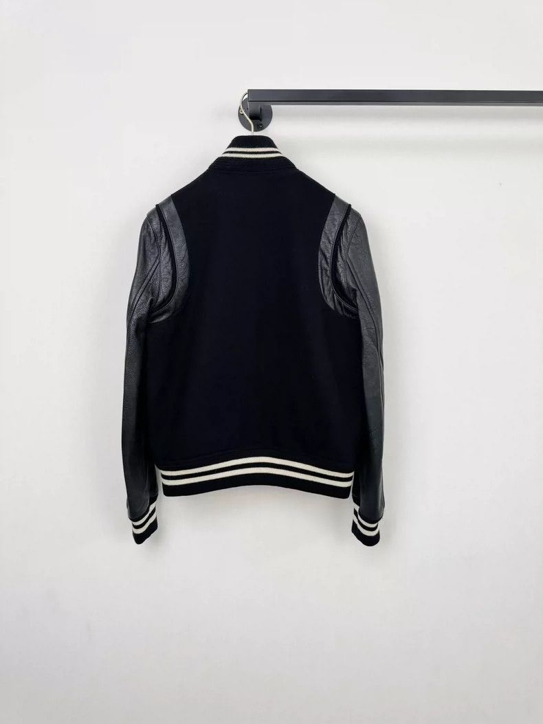 Saint Laurent Paris Saint Laurent Baseball Jacket in Black Color Size US M / EU 48-50 / 2 - 2 Thumbnail