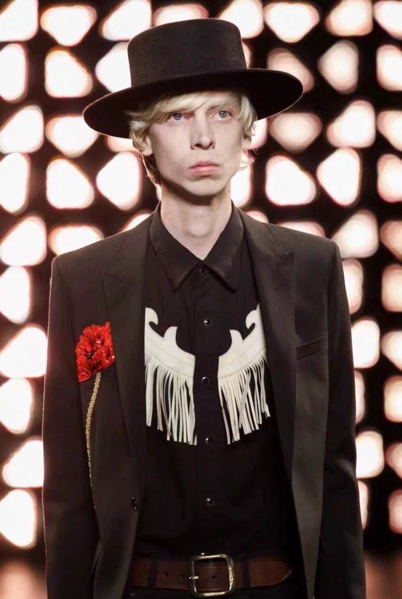 Saint Laurent Paris Saint Laurent Black Suit with Floral Design Size US M / EU 48-50 / 2 - 5 Thumbnail