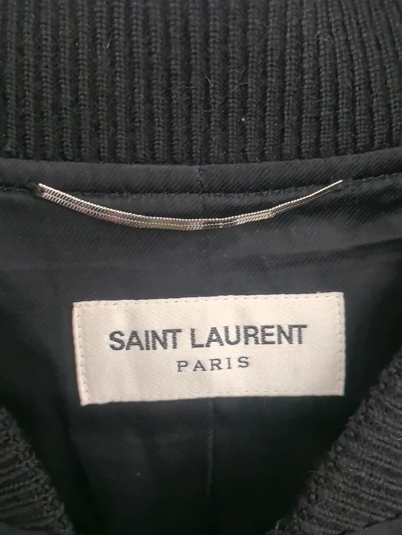Saint Laurent Paris Saint Laurent Black Teddy Jacket with Rainbow Logo Size US S / EU 44-46 / 1 - 5 Thumbnail