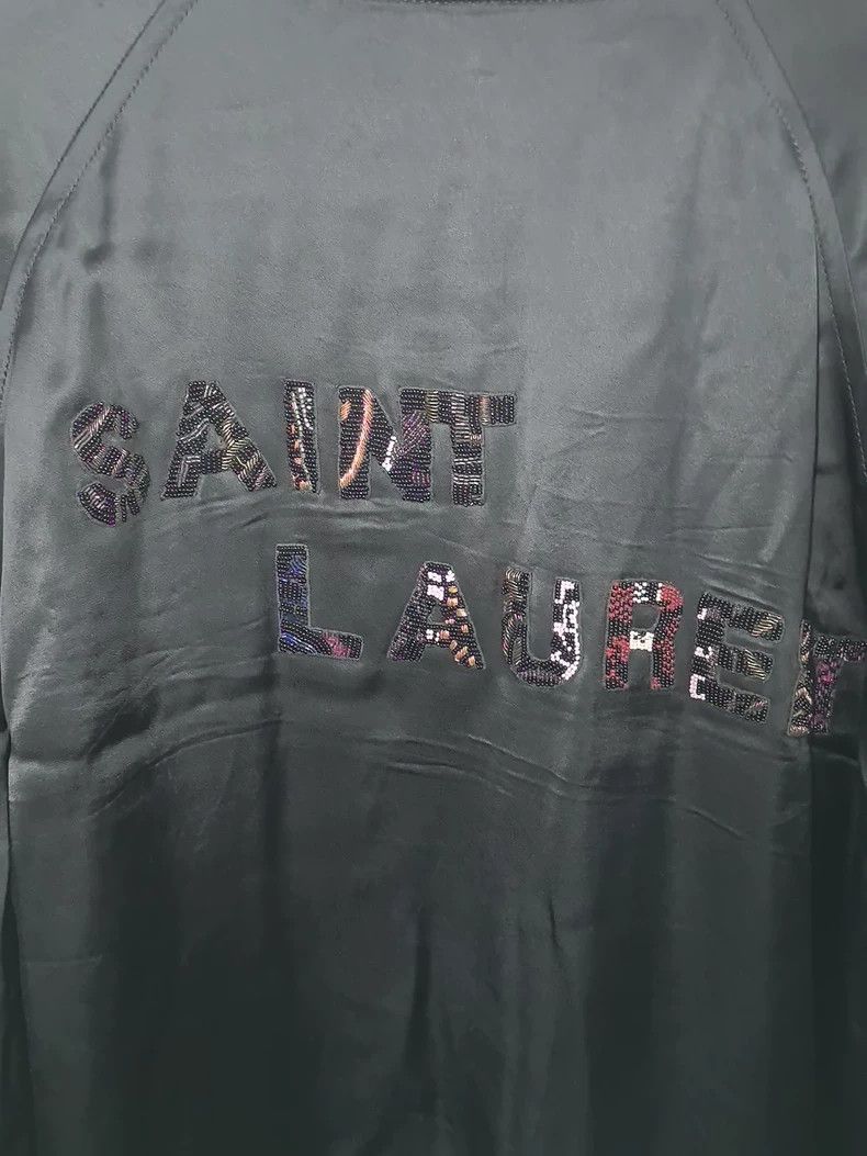Saint Laurent Paris Saint Laurent Black Teddy Jacket with Rainbow Logo Size US S / EU 44-46 / 1 - 3 Thumbnail