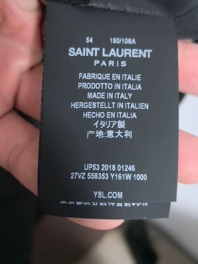 Saint Laurent Paris Saint Laurent Black Teddy Jacket with Rainbow Logo Size US S / EU 44-46 / 1 - 6 Thumbnail
