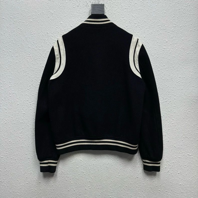 Saint Laurent Paris Saint Laurent Black and White Baseball Jacket Size US L / EU 52-54 / 3 - 2 Thumbnail