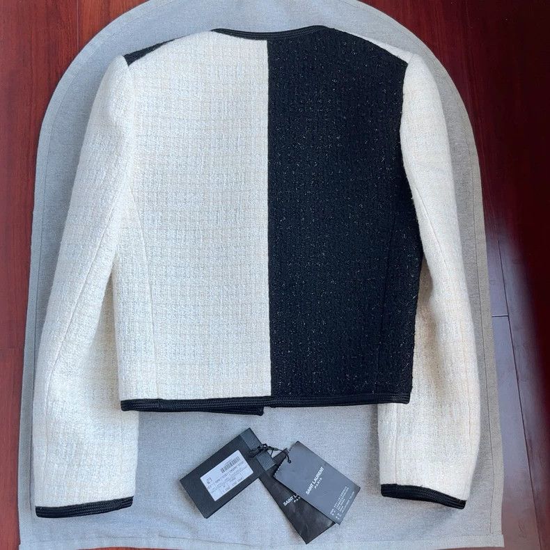 Saint Laurent Paris Saint Laurent Classic Textured Blazer Jacket Size US XS / EU 42 / 0 - 2 Thumbnail