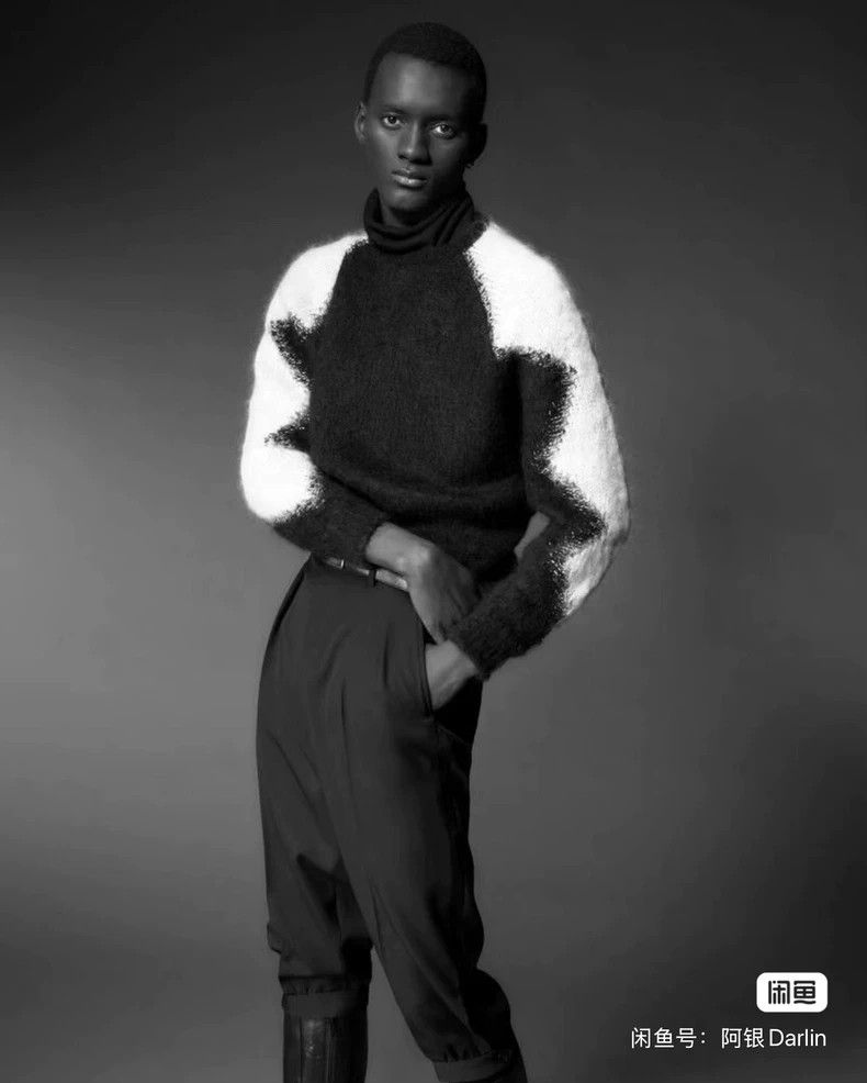 Saint Laurent Paris Saint Laurent Black and White Knit Sweater Size US XS / EU 42 / 0 - 6 Thumbnail