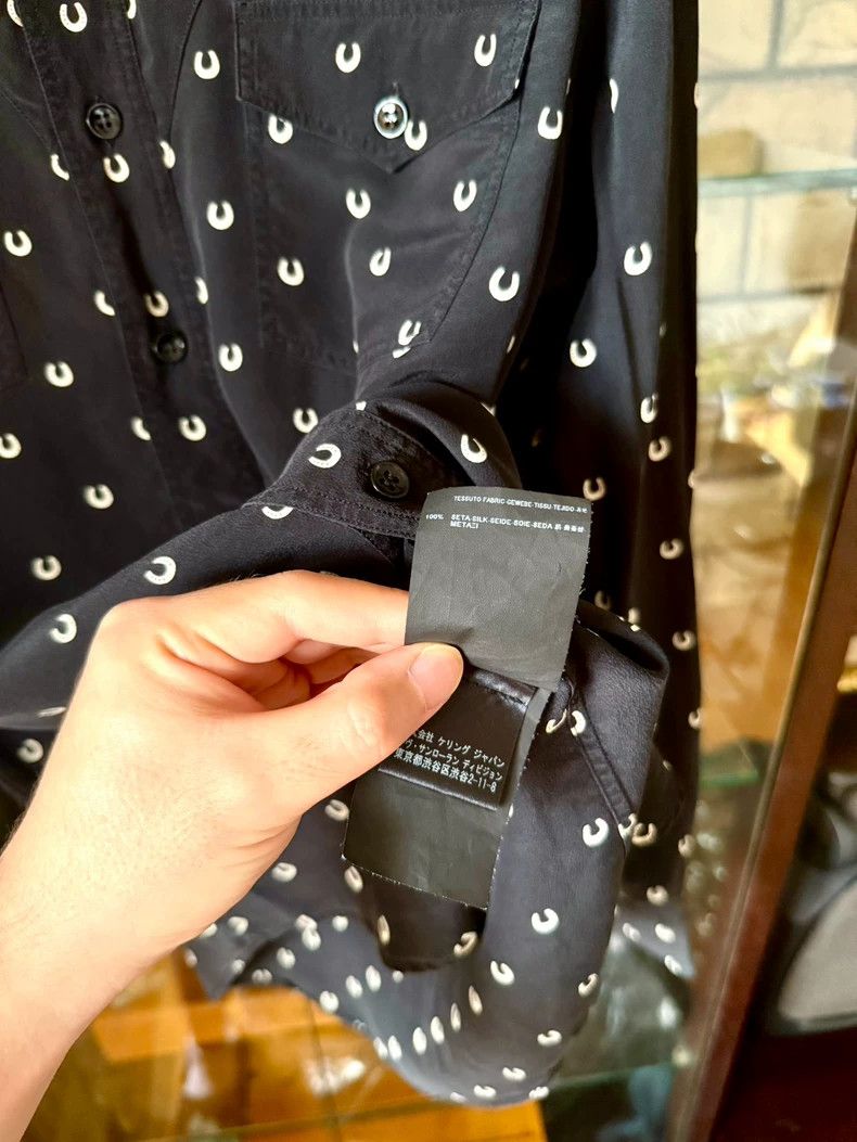 Saint Laurent Paris Saint Laurent Silk Shirt with Double Pockets Size US S / EU 44-46 / 1 - 7 Thumbnail