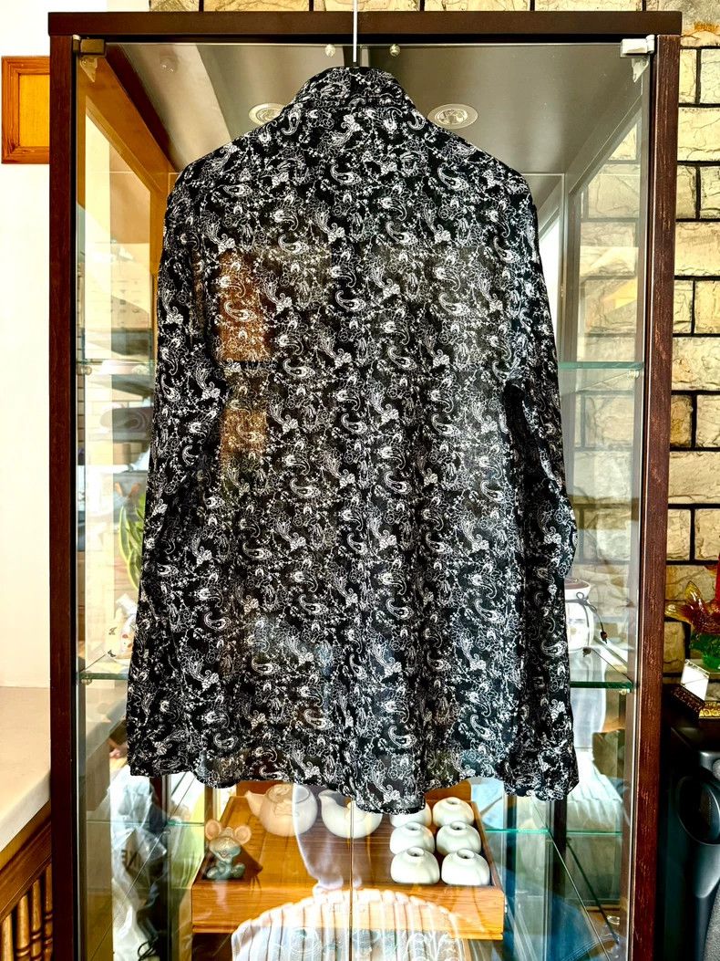 Saint Laurent Paris Saint Laurent Black and White Wool Shirt Size US S / EU 44-46 / 1 - 4 Thumbnail