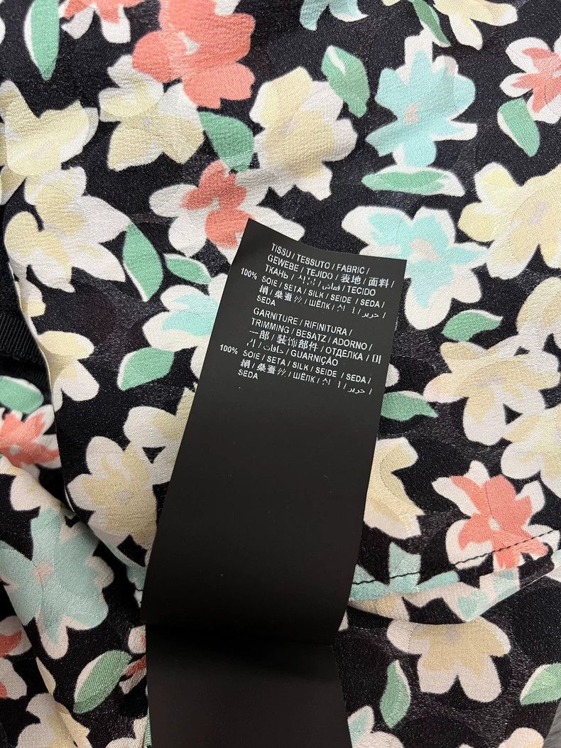 Saint Laurent Paris Saint Laurent Flower Off-shoulder Short Sleeve Top Size US L / EU 52-54 / 3 - 5 Thumbnail