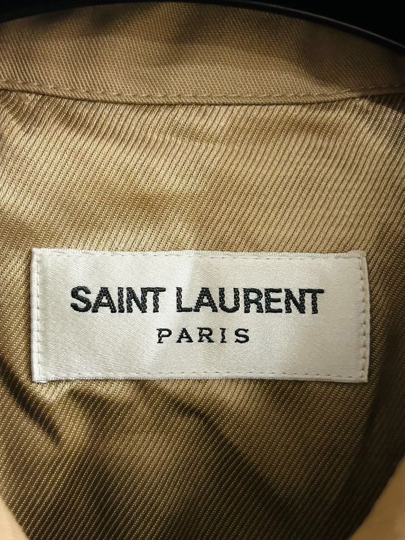Saint Laurent Paris Saint Laurent Black Beige Leather Jacket Size US L / EU 52-54 / 3 - 3 Thumbnail