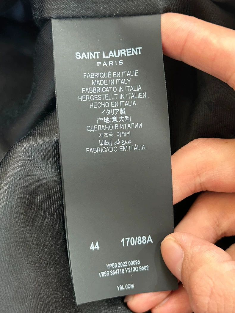 Saint Laurent Paris Saint Laurent White Wool Baseball Jacket Size US L / EU 52-54 / 3 - 8 Thumbnail