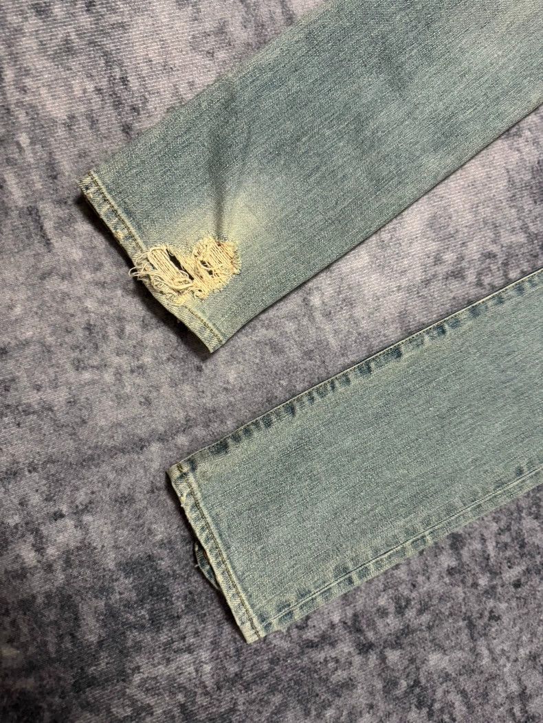 Saint Laurent Paris Saint Laurent Distressed Blue Denim Pants Size US 29 - 5 Thumbnail
