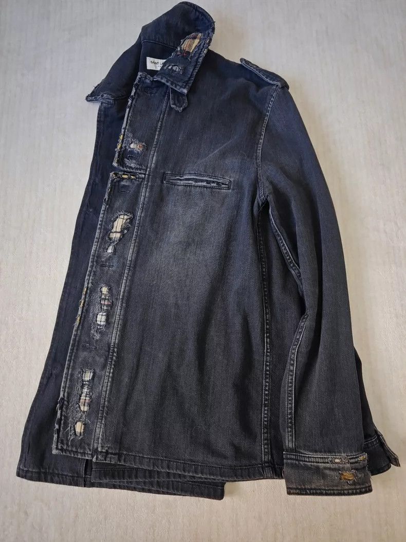 Saint Laurent Paris Saint Laurent Distressed Denim Jacket Size US M / EU 48-50 / 2 - 3 Thumbnail