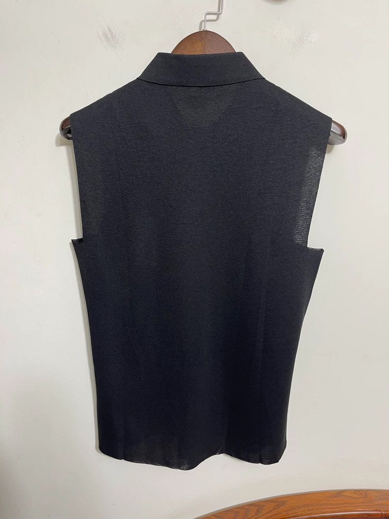 Saint Laurent Paris Saint Laurent Black Sleeveless Polo Shirt L/XL Size US L / EU 52-54 / 3 - 2 Thumbnail