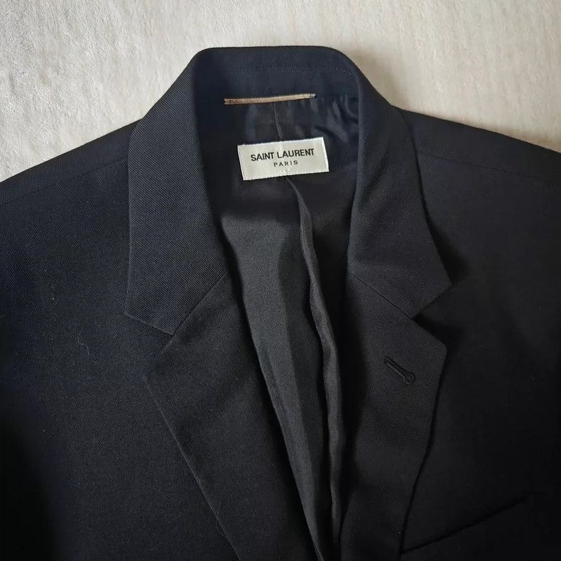 Saint Laurent Paris Saint Laurent Wool Single Breasted Jacket Size US XXL / EU 58 / 5 - 4 Thumbnail