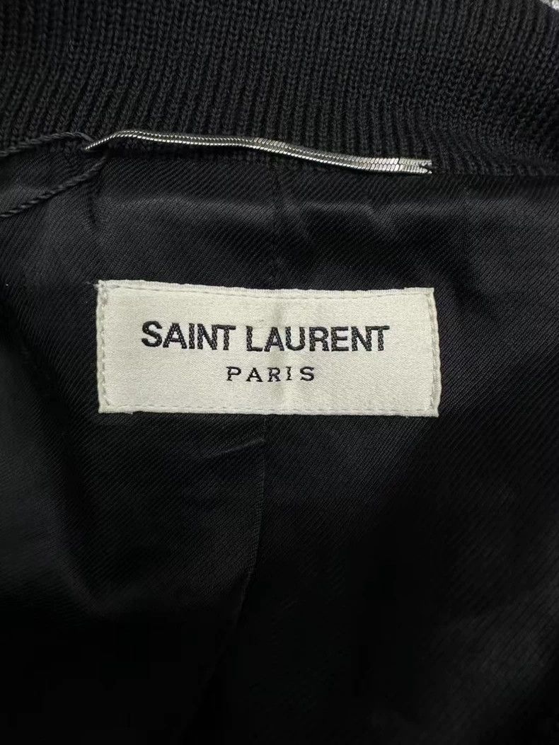 Saint Laurent Paris Black and White Baseball Jacket size 50 Size US L / EU 52-54 / 3 - 4 Thumbnail
