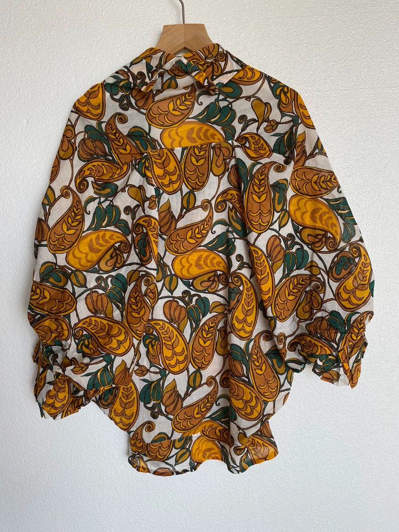 Junya Watanabe Junya Watanabe Floral Print Button-Up Top Size US XS / EU 42 / 0 - 2 Thumbnail