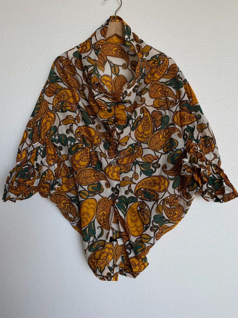 Junya Watanabe Junya Watanabe Floral Print Button-Up Top Size US XS / EU 42 / 0 - 7 Thumbnail