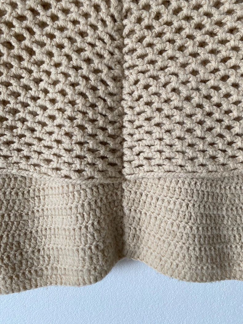 Junya Watanabe Junya Watanabe Cream Wool Knitted Cape Size US L / EU 52-54 / 3 - 6 Thumbnail
