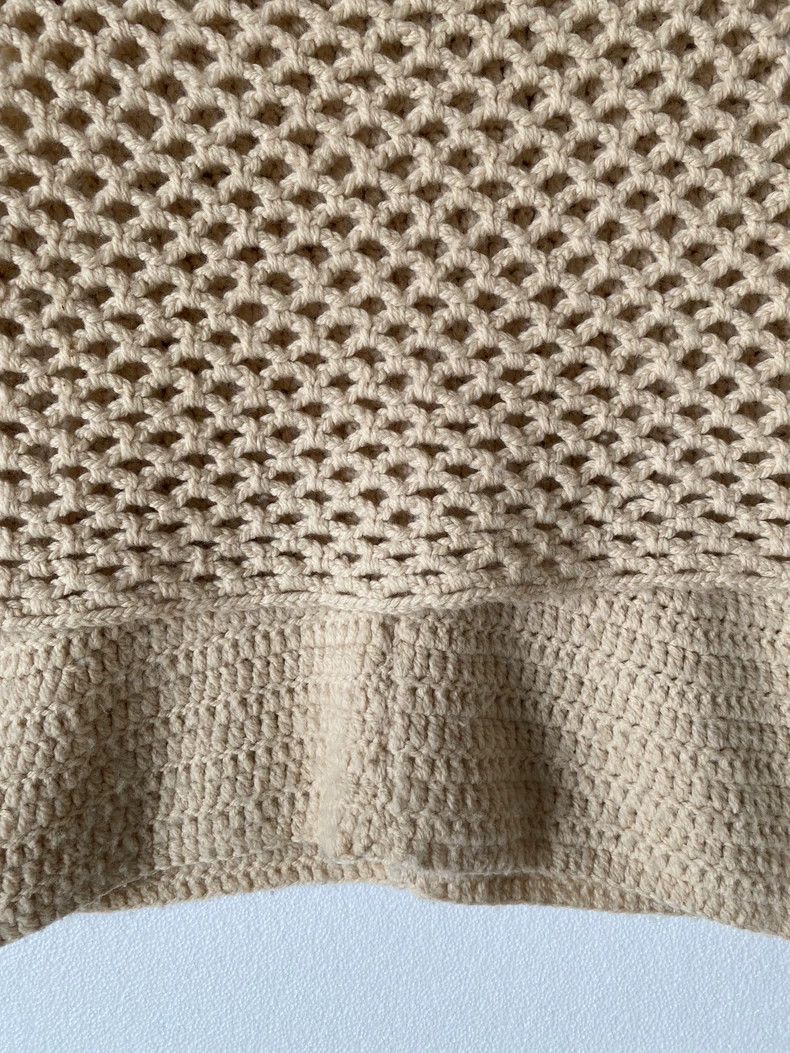 Junya Watanabe Junya Watanabe Cream Wool Knitted Cape Size US L / EU 52-54 / 3 - 4 Thumbnail