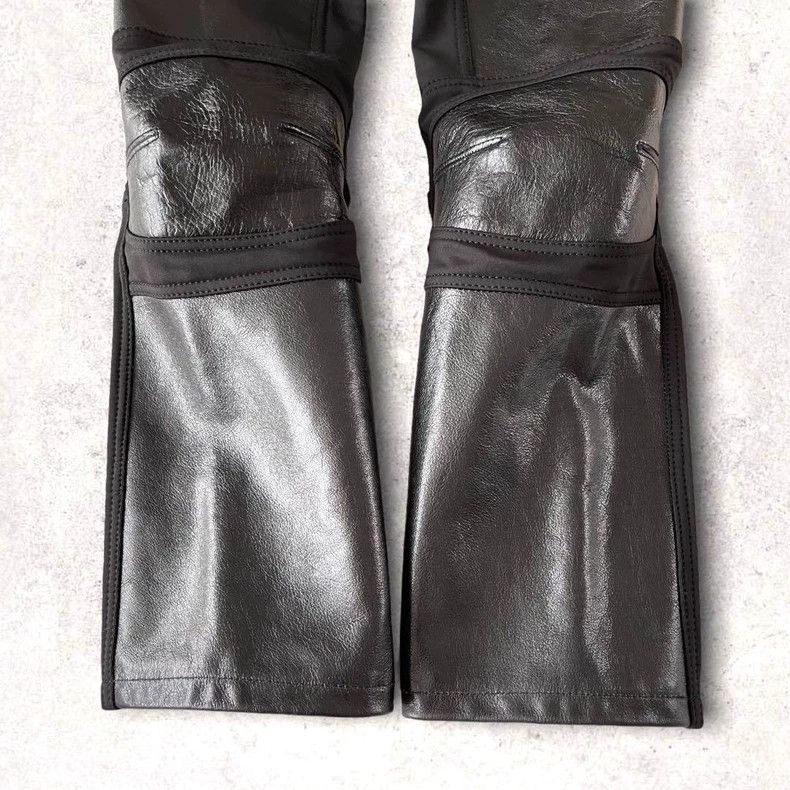 Junya Watanabe Junya Watanabe Leather Panel Long Pants Size US 27 - 4 Thumbnail