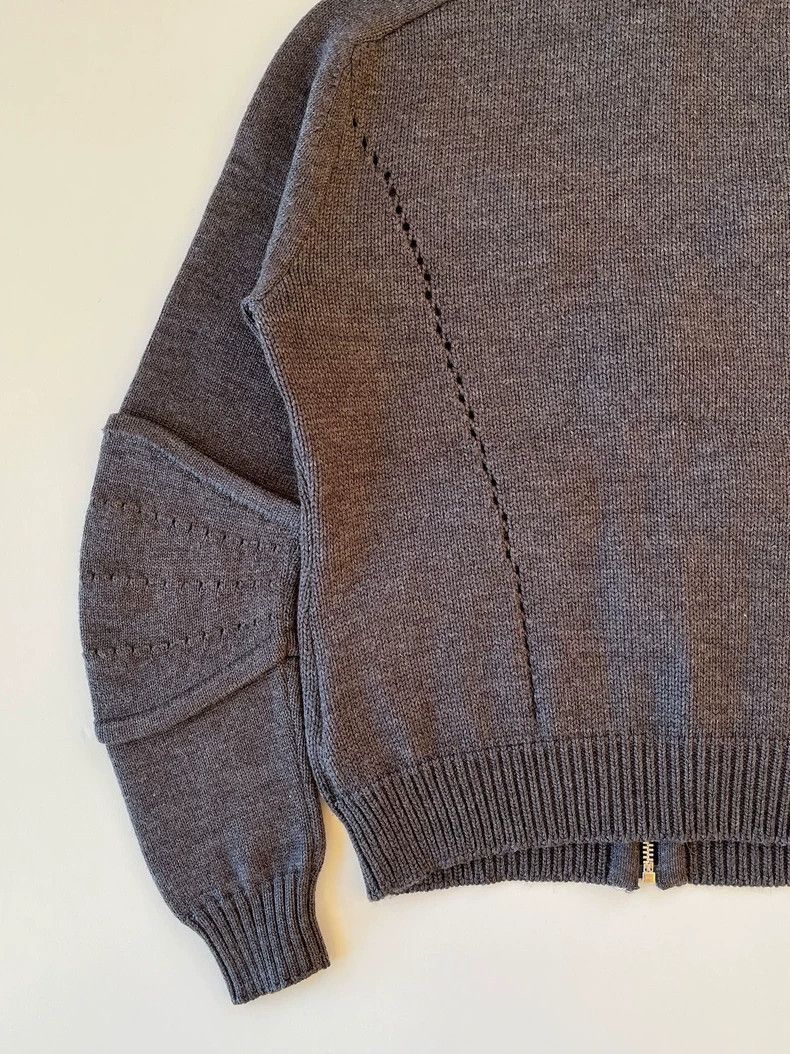 Junya Watanabe JUNYA WATANABE Zip Knit Jacket in Gray Size US M / EU 48-50 / 2 - 6 Thumbnail