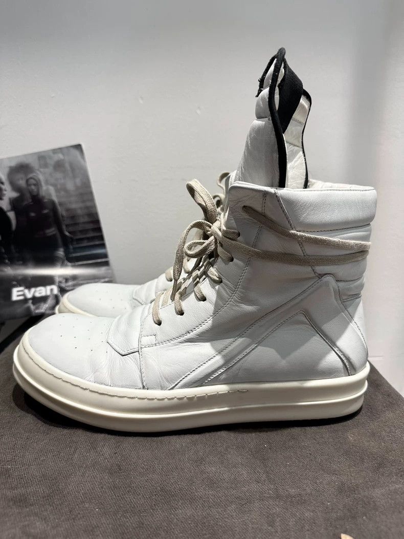 Rick Owens Rick Owens Geobasket High-Top Sneakers White Size US 5 / IT 35 - 5 Thumbnail