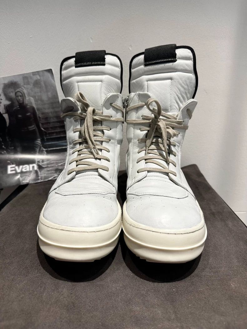 Rick Owens Rick Owens Geobasket High-Top Sneakers White Size US 5 / IT 35 - 3 Thumbnail