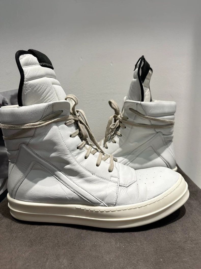 Rick Owens Rick Owens Geobasket High-Top Sneakers White Size US 5 / IT 35 - 7 Thumbnail