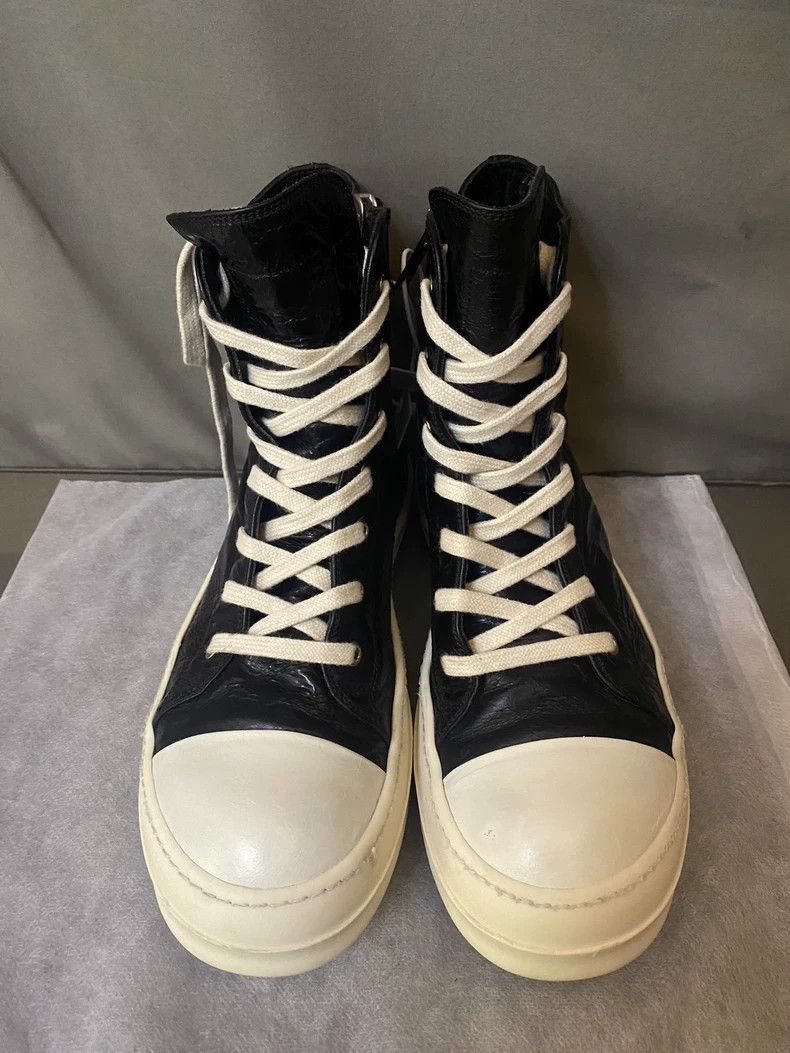 Rick Owens Rick Owens High-Top Black Leather Sneakers Size US 8 / EU 41 - 2 Thumbnail