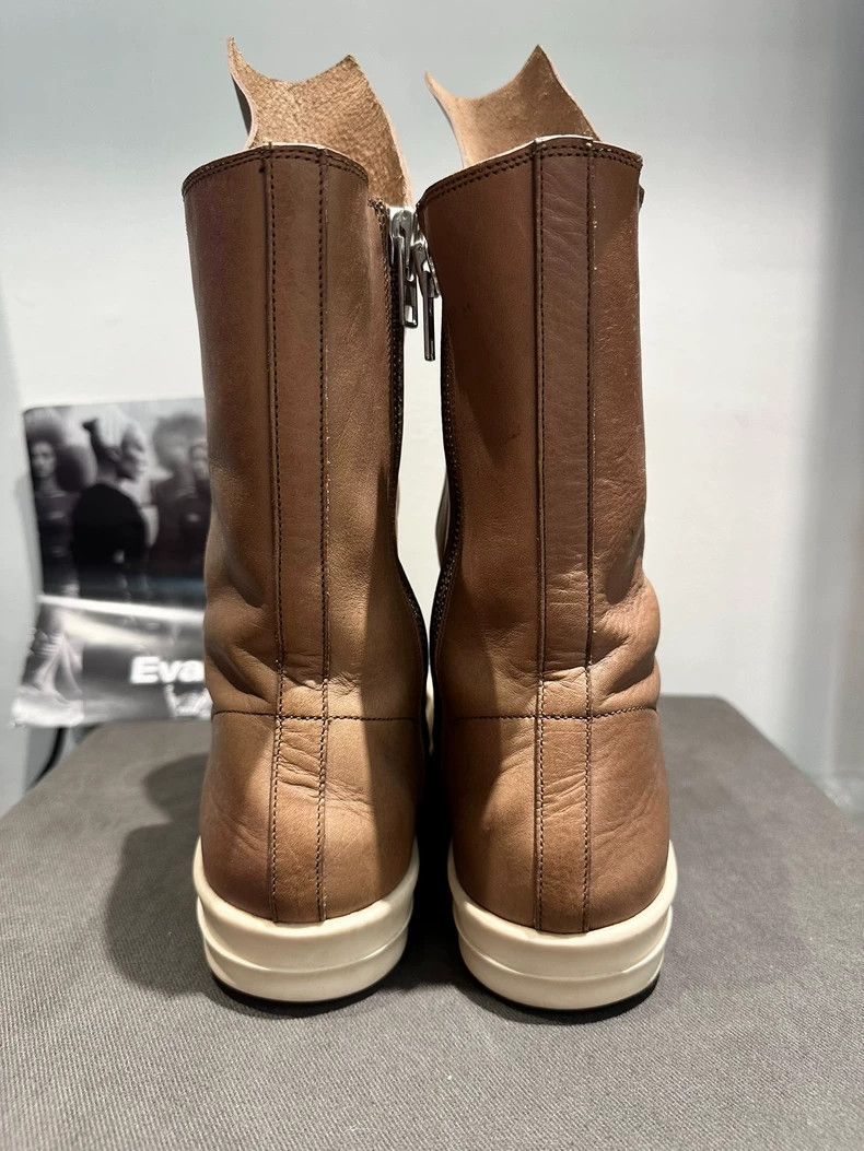 Rick Owens Rick Owens Brown Leather High-Top Boots Size US 8 / EU 41 - 4 Thumbnail