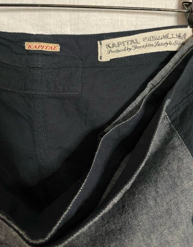 Kapital Color Blocked Design High-Waisted Cropped Pants Size US 27 - 8 Thumbnail
