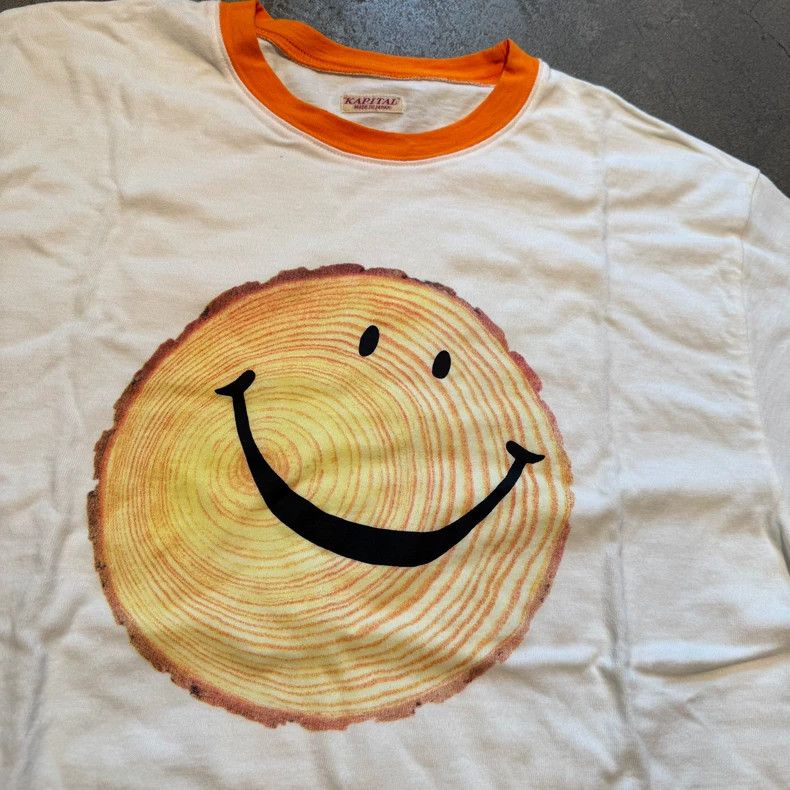 Kapital KAPITAL Vintage Smiley Face Pattern Short Sleeve Tee Size US L / EU 52-54 / 3 - 2 Thumbnail