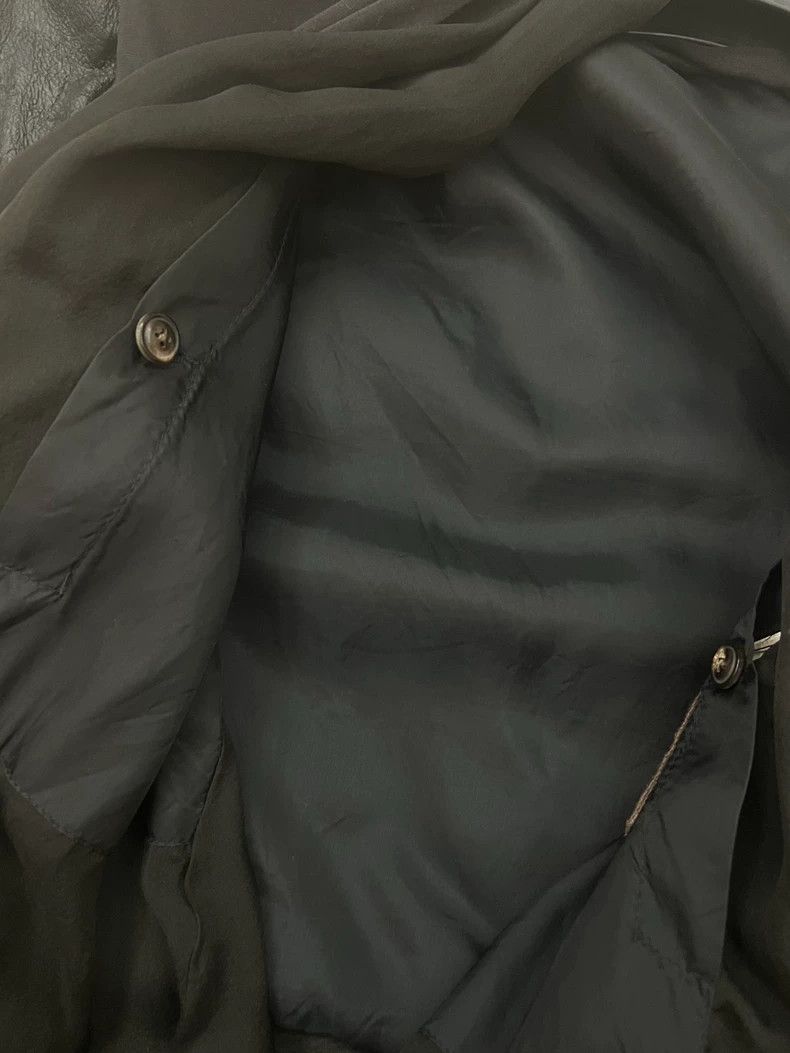 Rick Owens Rick Owens Silk and Leather Jacket Coat Size US M / EU 48-50 / 2 - 7 Thumbnail