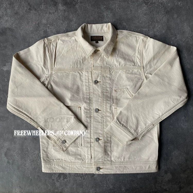 Freewheelers FREEWHEELERS "GLAZIER" Work Jacket in White Size US L / EU 52-54 / 3 - 5 Thumbnail