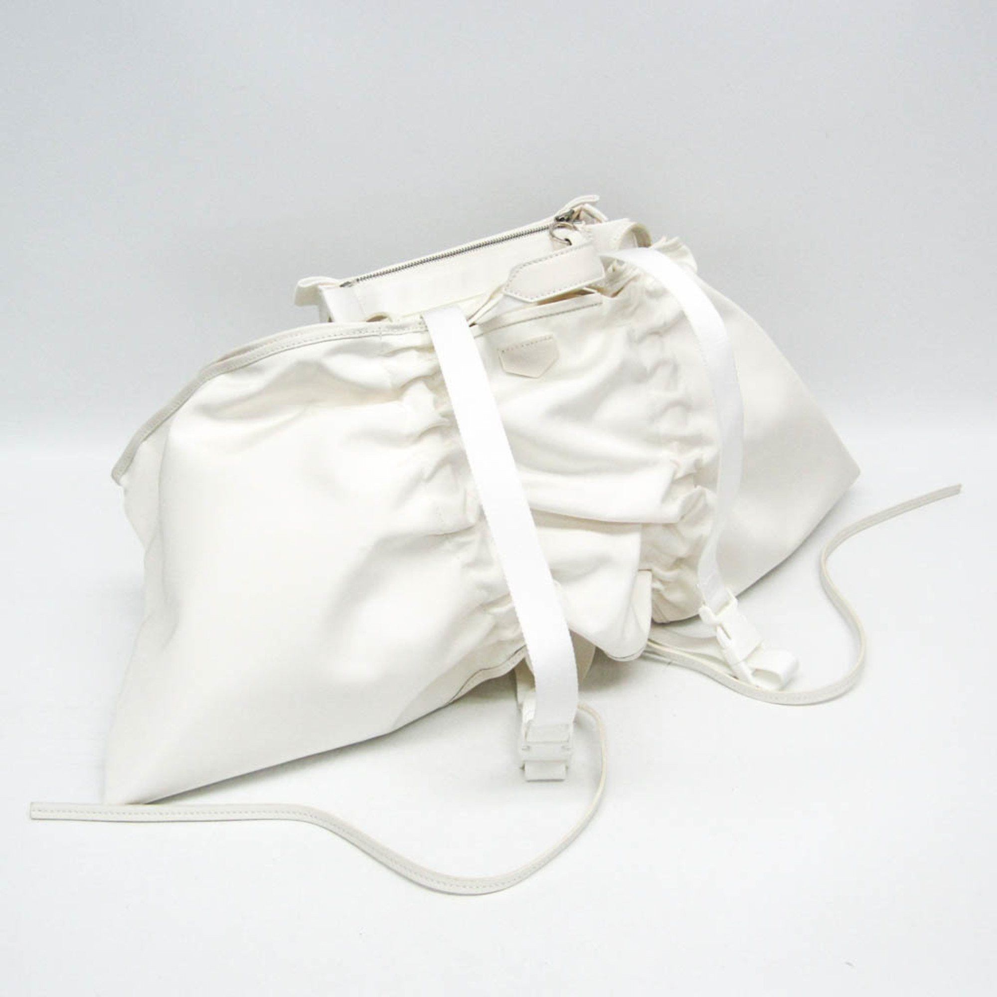 Givenchy Givenchy Downtown BB50BPBORT Women's Leather,Nylon Canvas Backpack White Size ONE SIZE - 14 Thumbnail