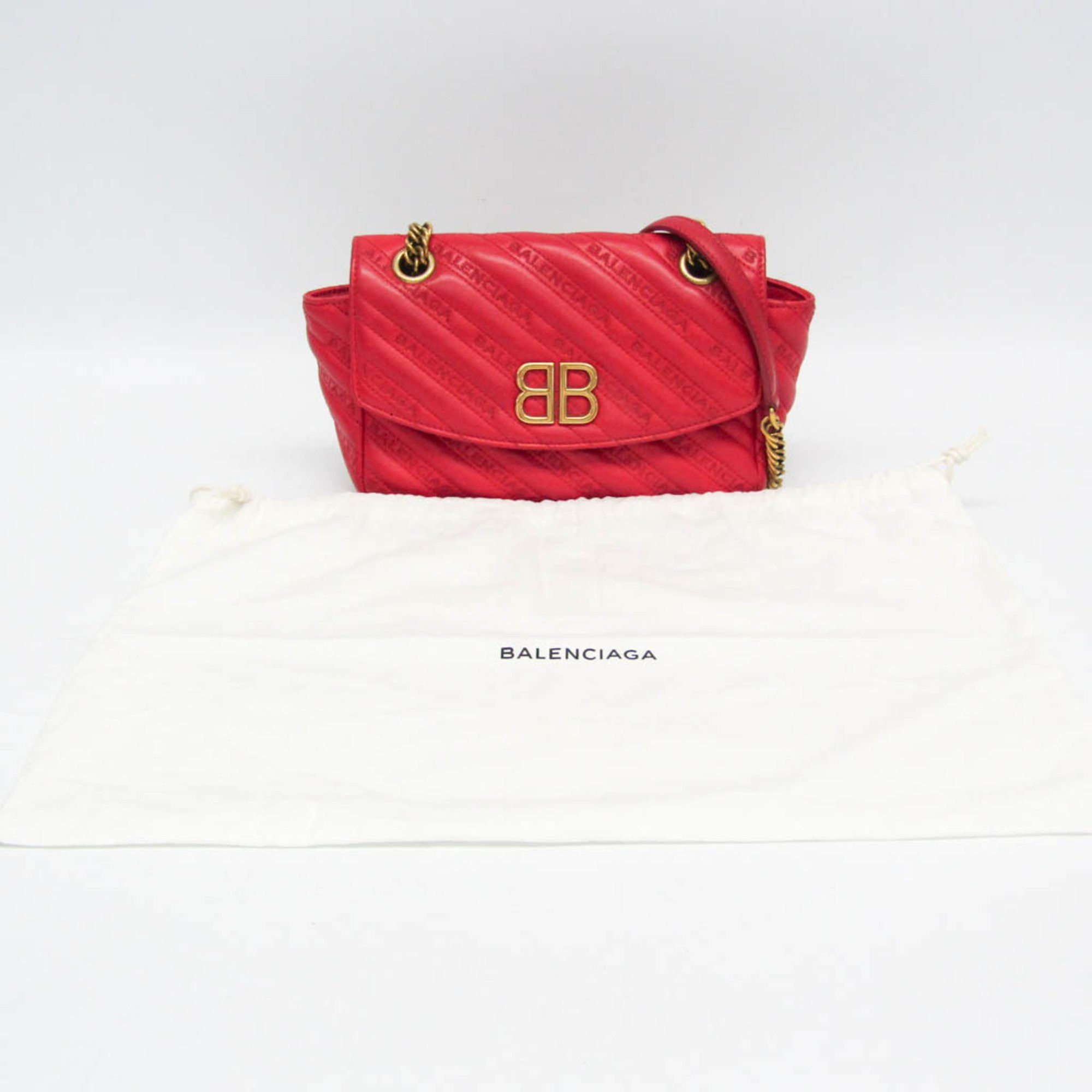 Balenciaga Balenciaga BB Logo 501681 Women's Leather Shoulder Bag Red Color Size ONE SIZE - 2 Thumbnail