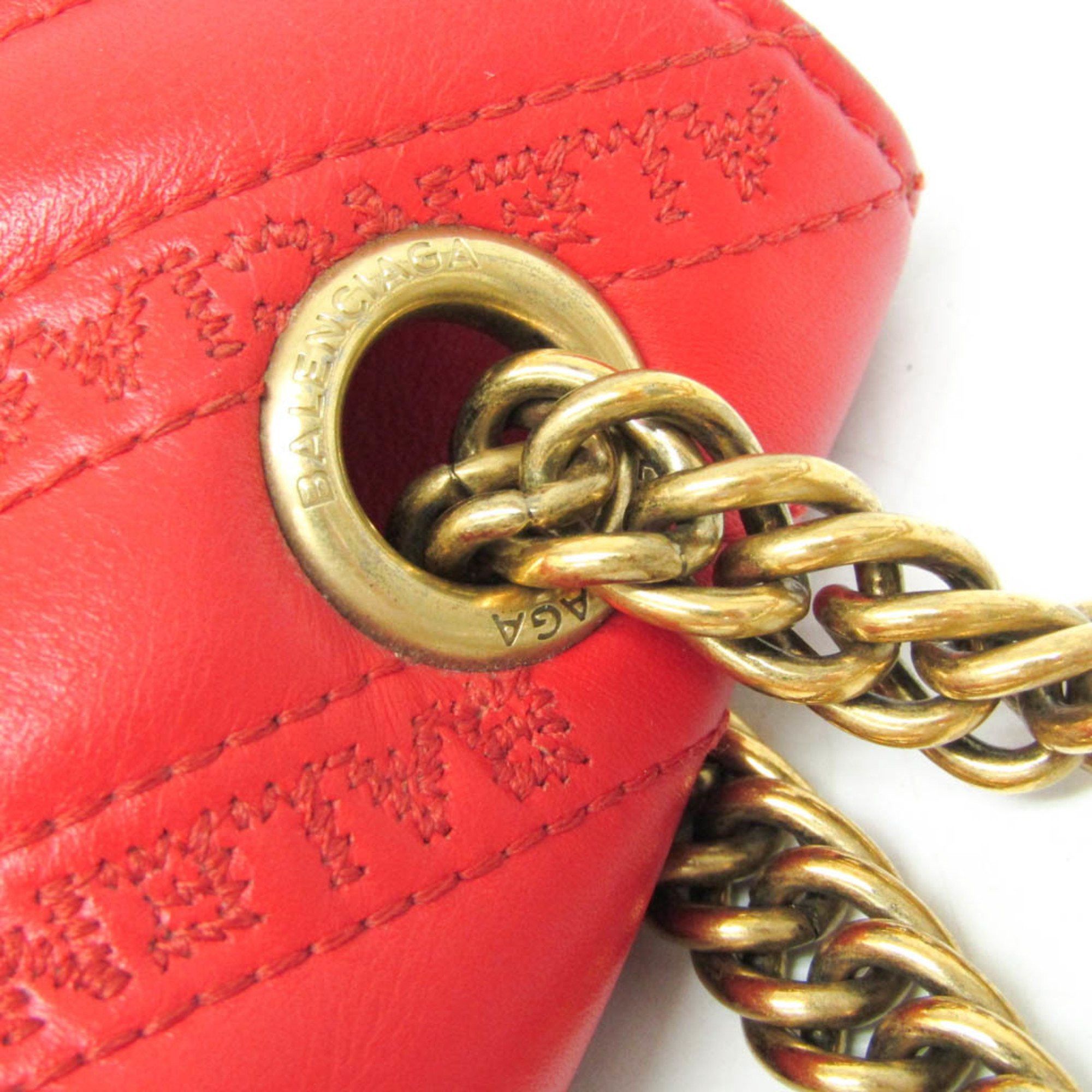Balenciaga Balenciaga BB Logo 501681 Women's Leather Shoulder Bag Red Color Size ONE SIZE - 13 Thumbnail