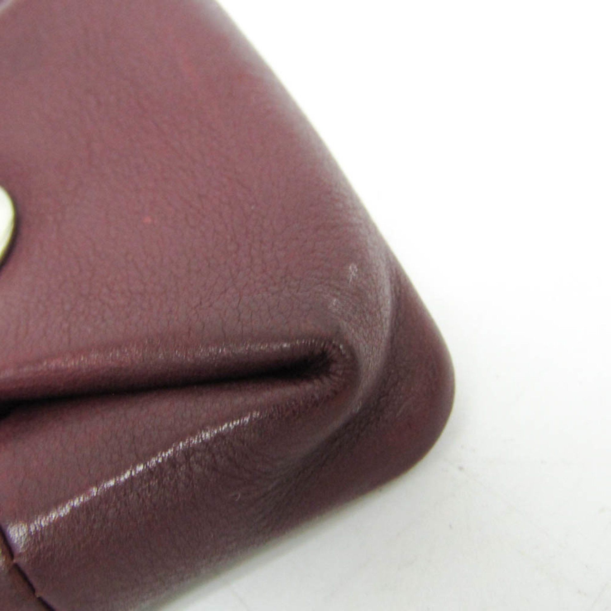 Hermes Hermes Bepop Women,Men Swift Leather Coin Purse/coin Case Wine Size ONE SIZE - 7 Thumbnail