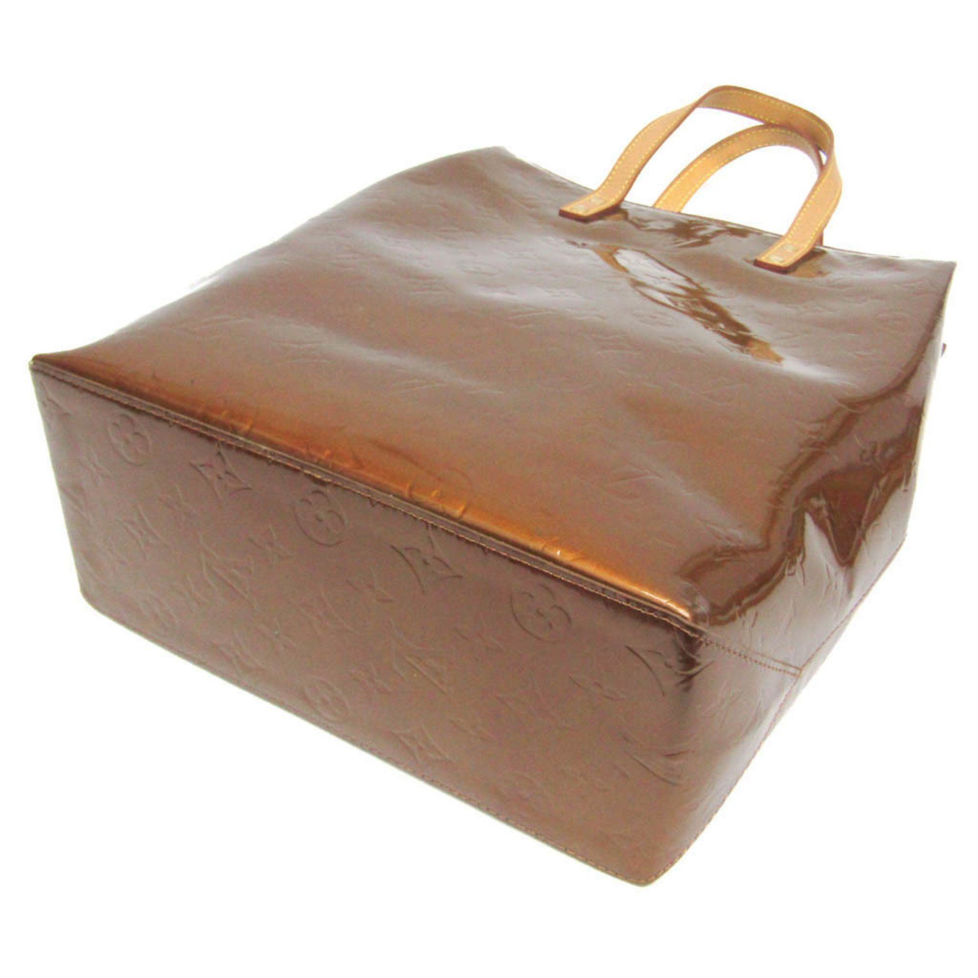 Louis Vuitton Louis Vuitton Monogram Vernis Reade MM M91143 Women's Handbag Bronze Size ONE SIZE - 3 Thumbnail