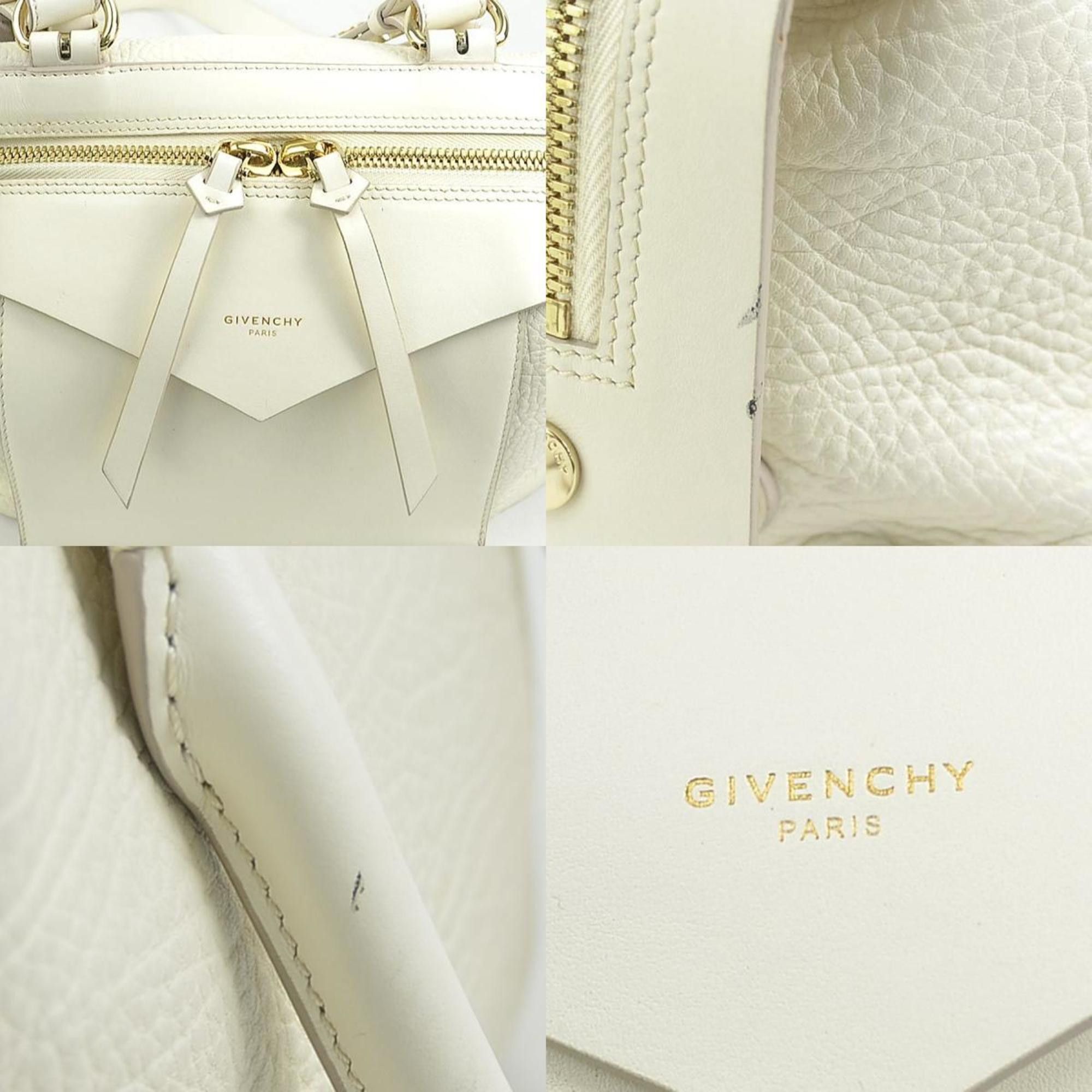 Givenchy Handbag Shoulder Bag Sway Leather Ivory Women's h31186a