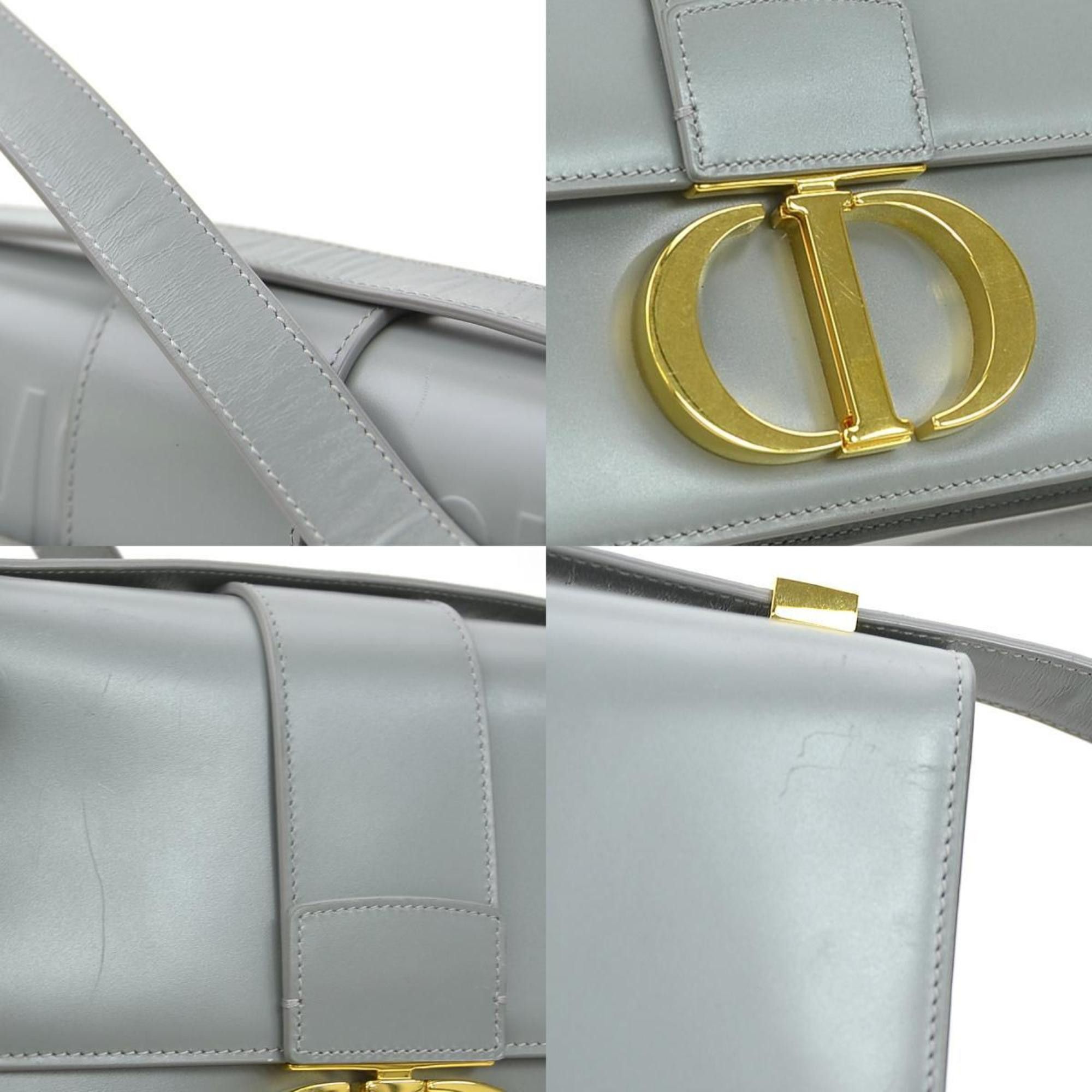 Dior Christian Dior Shoulder Bag 30 Montaigne Leather Grey Gold Women's e60458g Size ONE SIZE - 4 Thumbnail