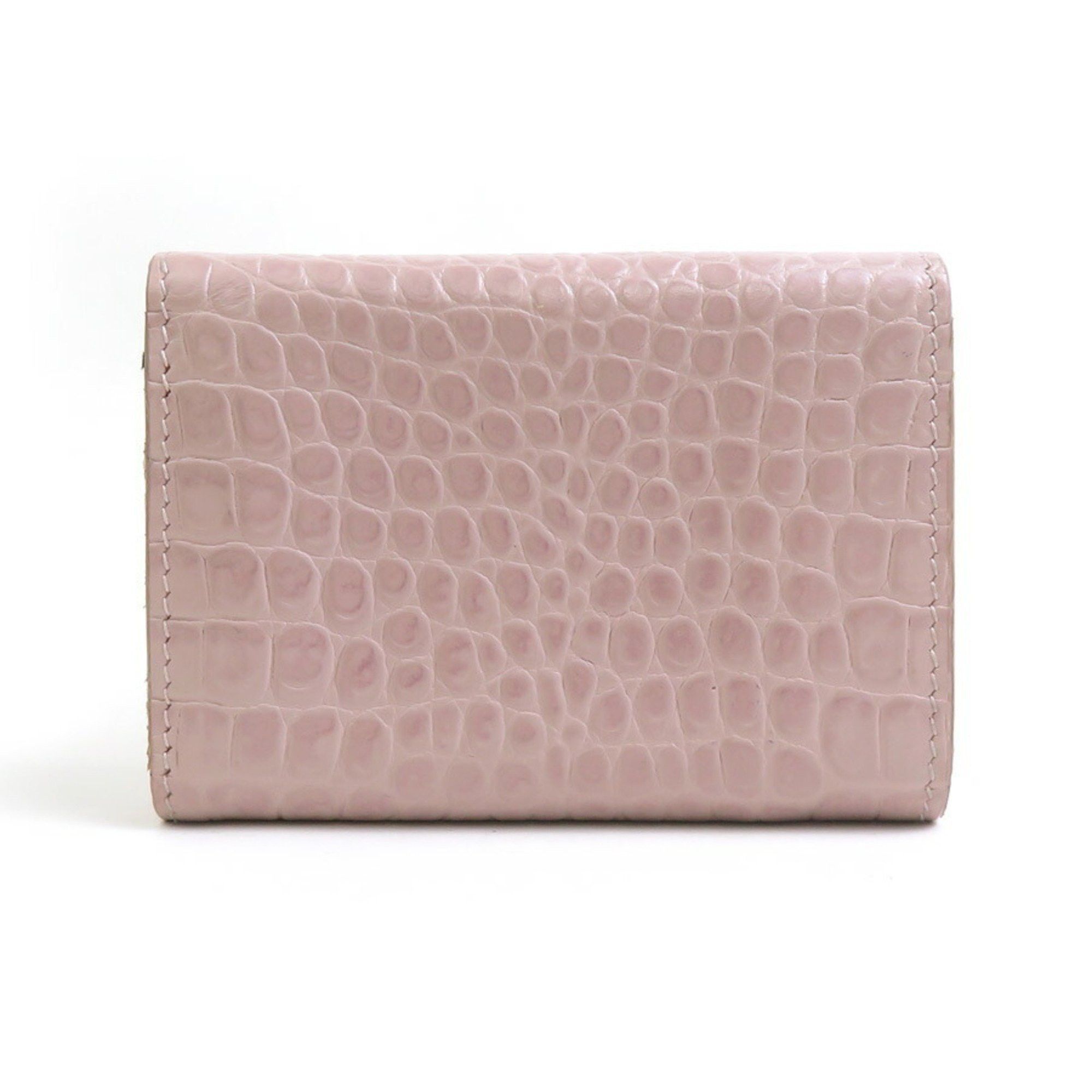 Saint Laurent Paris Saint Laurent Tri-fold wallet Embossed leather Pink Women's h31195a Size ONE SIZE - 2 Thumbnail