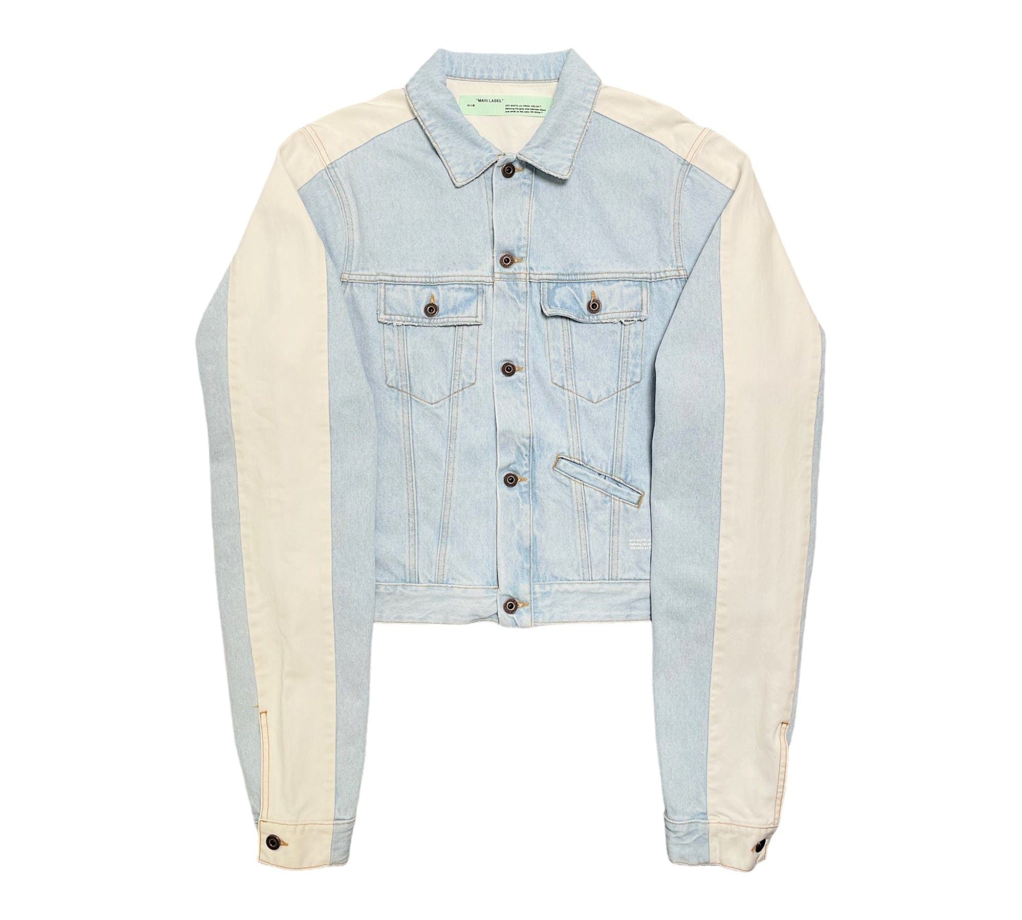 Off-White Off-White Lake Holiday Printed Painted Denim Jacket SS19