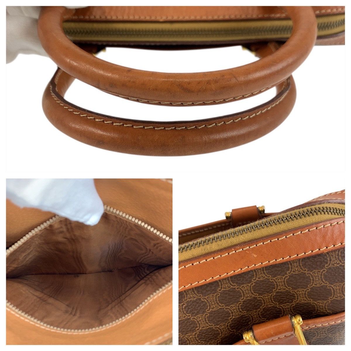 Celine Celine Celine Macadam PVC Leather Boston Bag Canvas Handbag M94 Size ONE SIZE - 6 Thumbnail