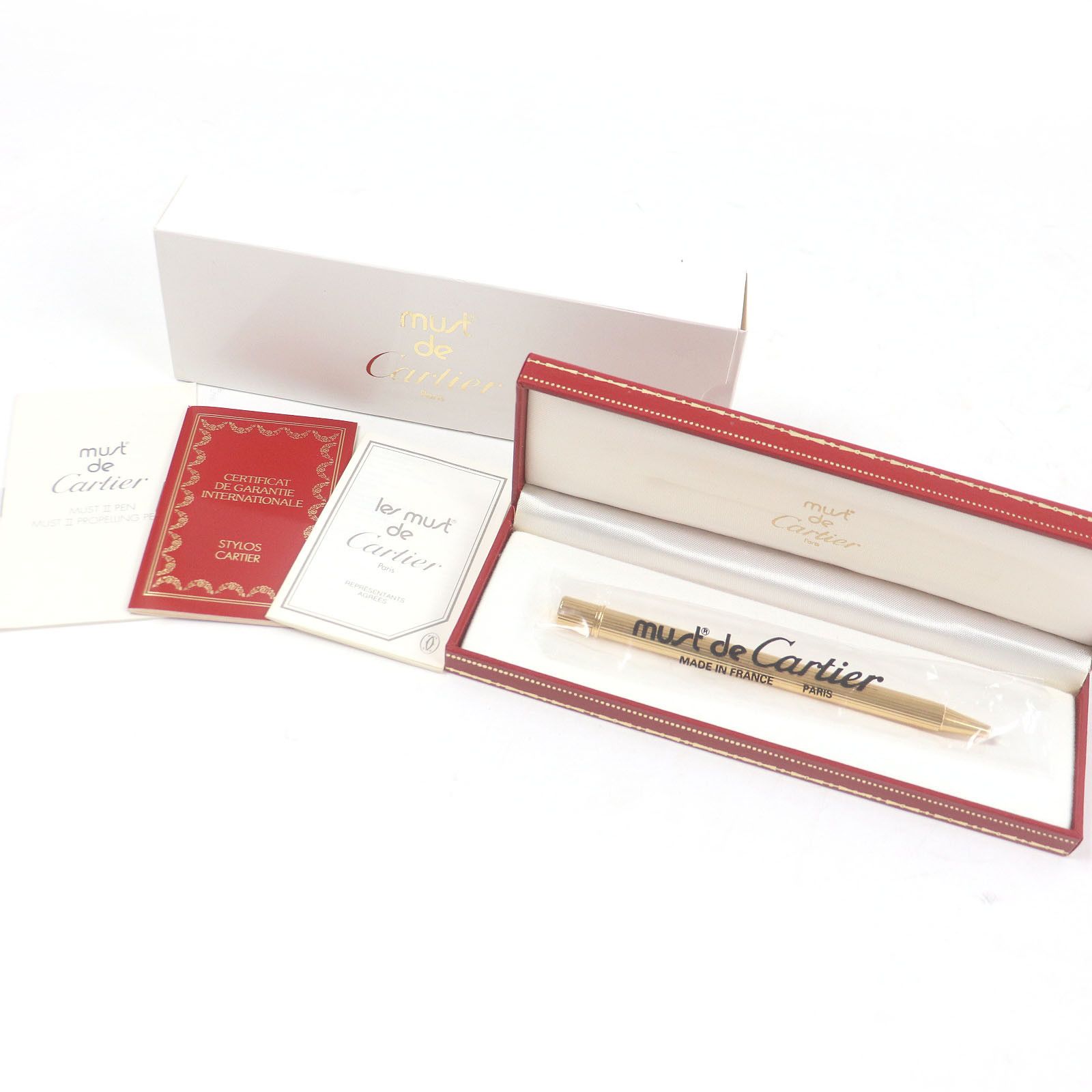 Cartier Cartier Cartier Must de Cartier Ballpoint Pen Metal Pen DUTY FREE for USA Size ONE SIZE - 2 Thumbnail
